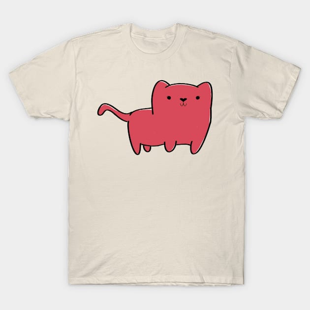 Kitty going for a stroll (red) T-Shirt by Joyouscrook